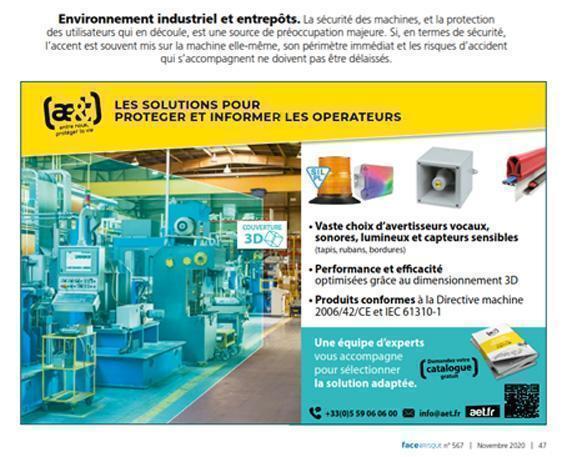 Face au risque : sécurité des machines et la protection des travailleurs - Les solutions ae&t